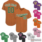 Green & Orange Baseball Jersey for Men & Women - Personalized Name & Number