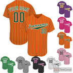 Green & Orange Baseball Jersey Tee for Men & Women - Your Personalized Look