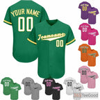 Green & Yellow Baseball Jersey for Men & Women - Personalize Your Name & Team Logo