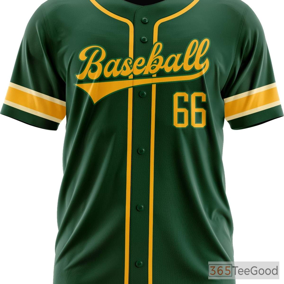 Green & Yellow Baseball Jersey Tee for Men & Women - Design Your Player Identity