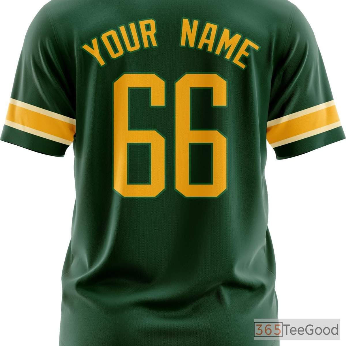 Green & Yellow Baseball Jersey Tee for Men & Women - Design Your Player Identity