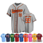 Grey Baseball Jersey Tee for Men & Women - Customizable with Your Text & Graphics