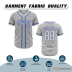 Grey Baseball Jersey Tee for Men & Women - A classic shade for custom uniforms & casual wear