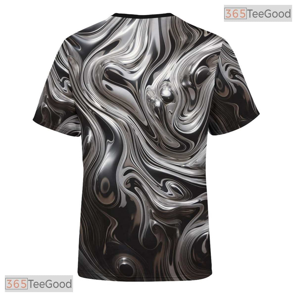Grey Sports Jersey Style 3D Graphic Printed Casual Short Sleeve Unisex Tee Top