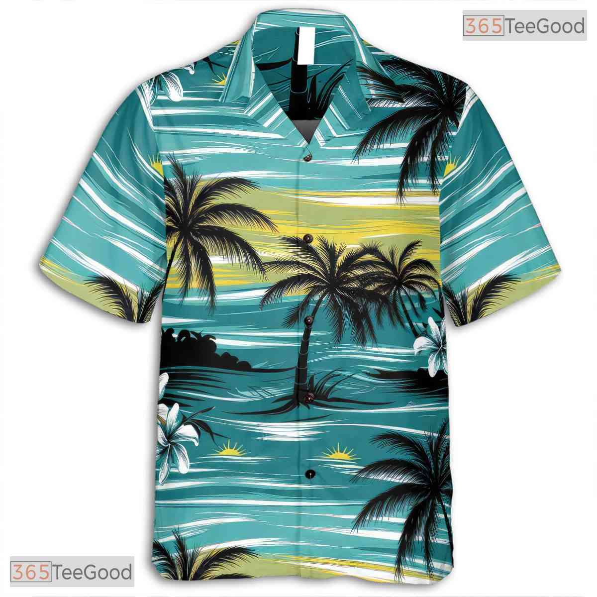 Navy Blue Tropical Hawaiian Shirt - Women's Floral Beach Outfit