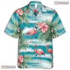 Vibrant Navy Tropical Hawaiian Shirt - Adult Summer Beach Outfit