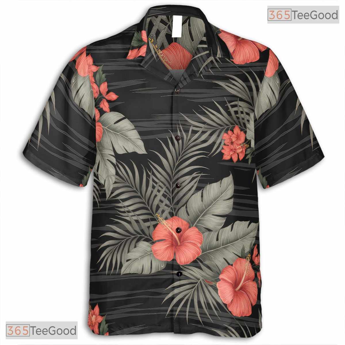 Tropical Pineapple Leaves Hawaiian Shirt - Blue Unisex Aloha Tee