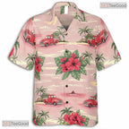 Black Teal Gold Leaf Hawaiian Shirt - Adult Aloha Party Wear