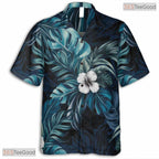 Tropical Palm Fan Print Hawaiian Shirt - Unisex Summer Beach Tee