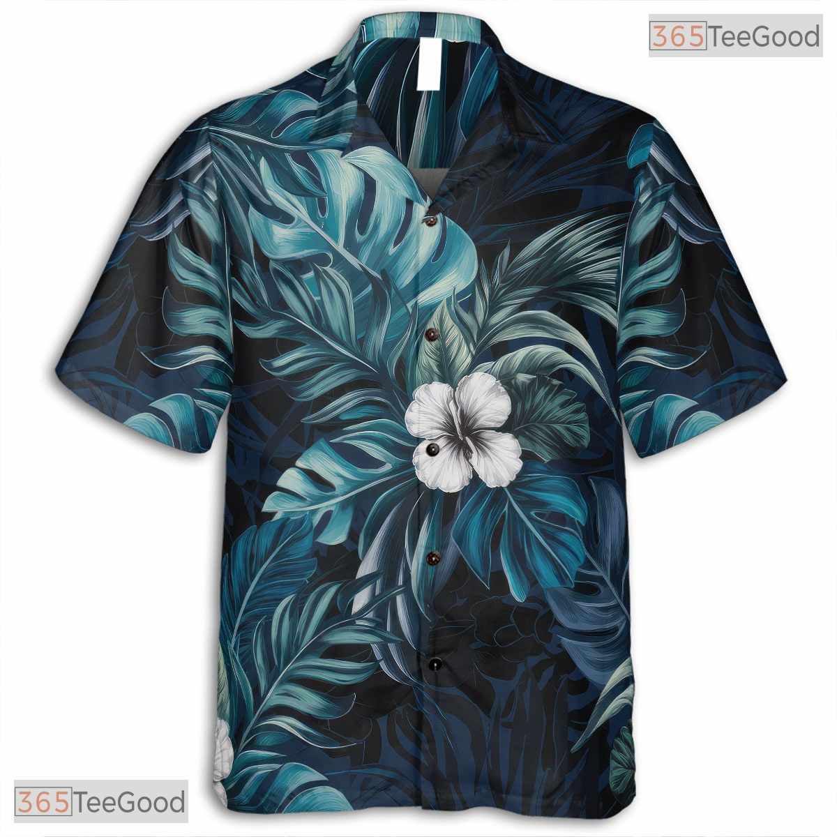 Tropical Palm Fan Print Hawaiian Shirt - Unisex Summer Beach Tee