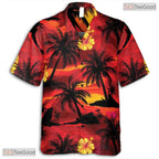 Black Floral Bird of Paradise Hawaiian Shirt - Adult Beach Outfit