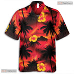 Tropical Black Bird of Paradise Hawaiian Shirt - Men's Party Tee