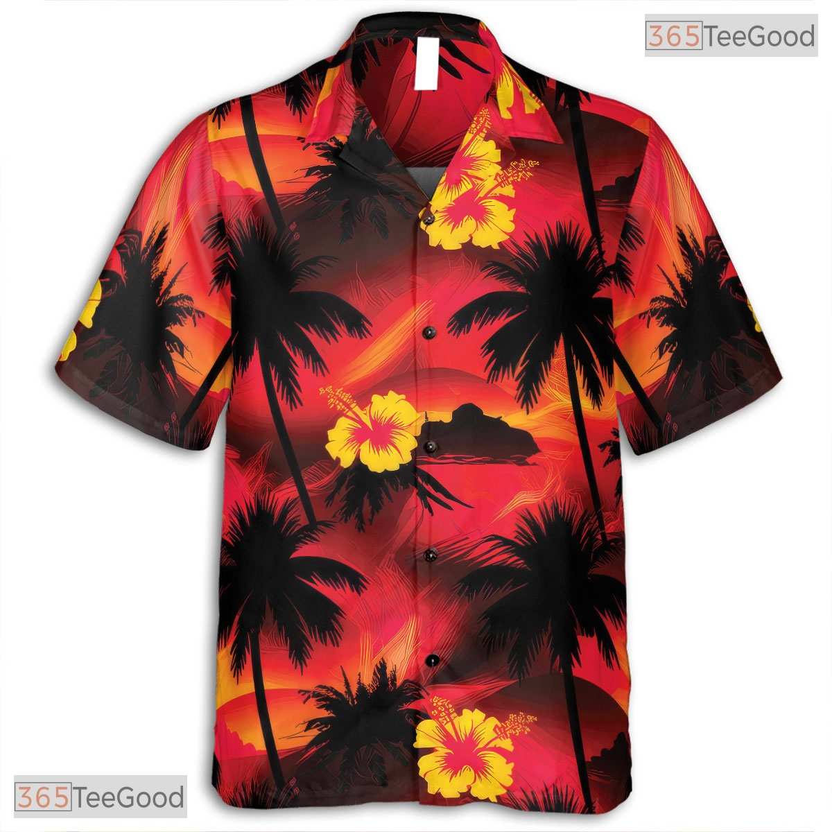 Tropical Black Bird of Paradise Hawaiian Shirt - Men's Party Tee