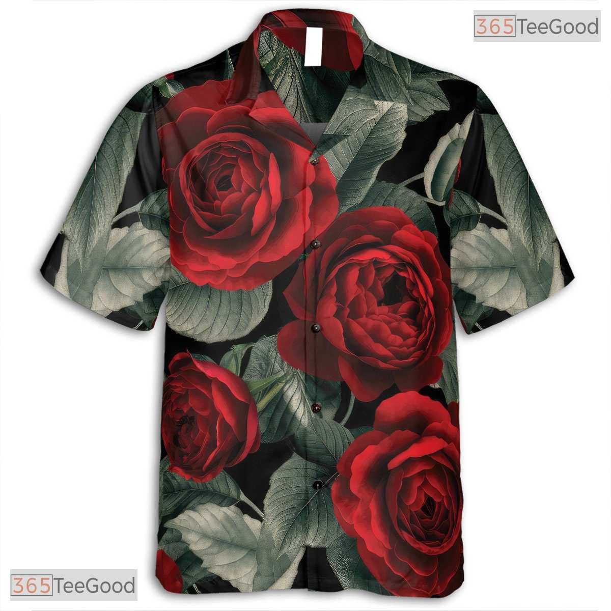 Light Blue Palm Leaf Hibiscus Hawaiian Shirt - Men's Beach Outfit