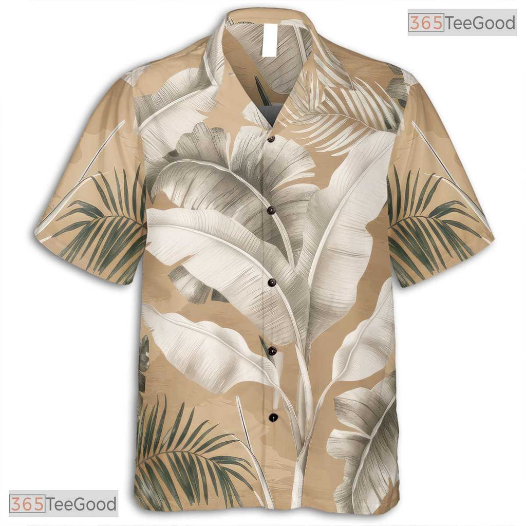 Flamingo Palm Leaf Hawaiian Tee - Summer Beach Party Outfit for Women
