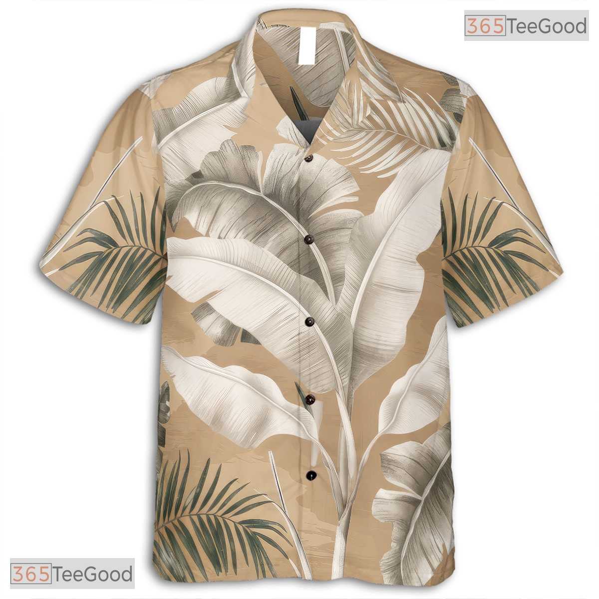 Flamingo Palm Leaf Hawaiian Tee - Summer Beach Party Outfit for Women