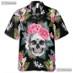 Skull and Butterfly Hawaiian Shirt - Edgy Aloha Shirt for Men
