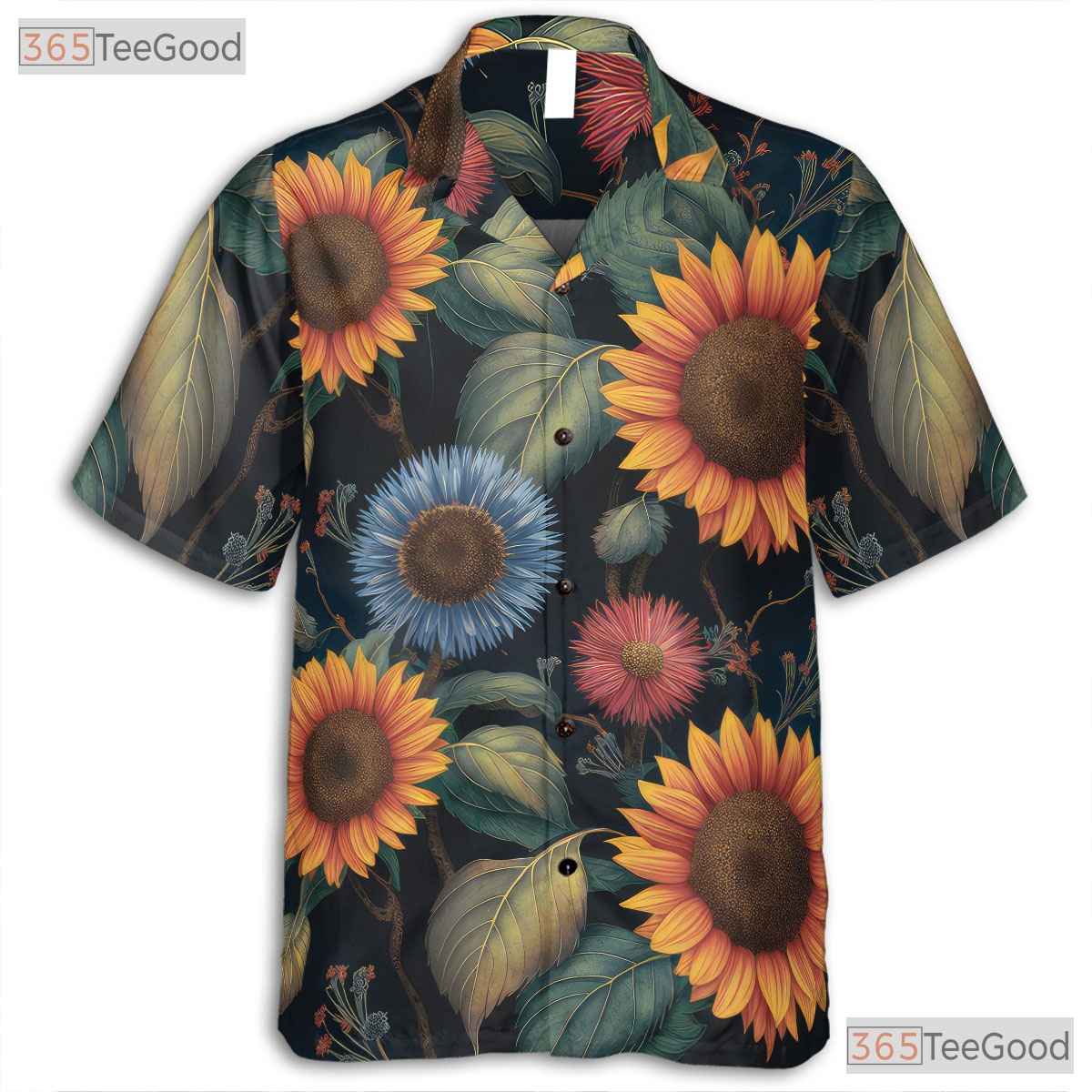 Bold Wildflower Hawaiian Shirt - Tropical Summer Gift for Men