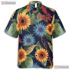 Sunflower Wildflower Hawaiian Shirt - Colorful Aloha Vacation Tee