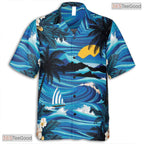 Beer & Pineapple Print Hawaiian Tee - Tropical Beach Party Outfit Adult
