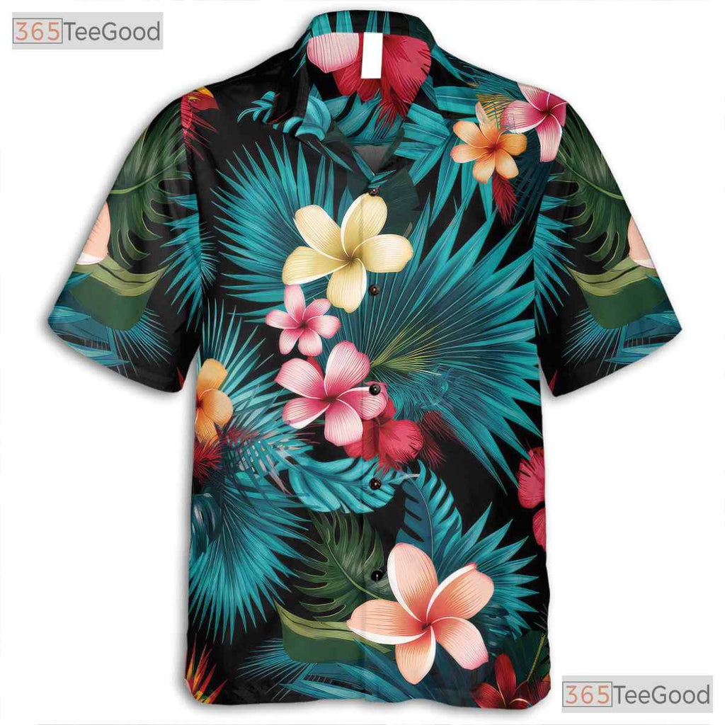 Tropical Floral Paradise Hawaiian Shirt - Unisex Beach Outfit