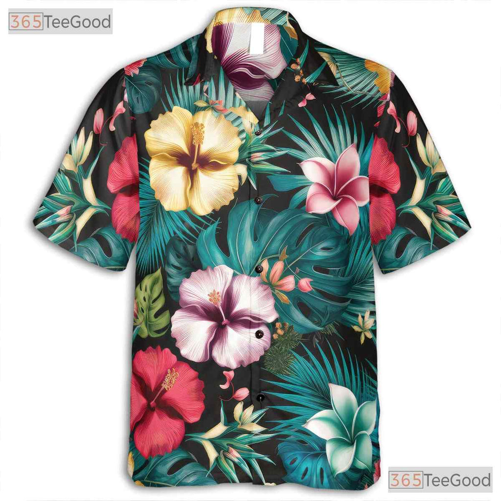 Aloha Floral Paradise Hawaiian Shirt - Unisex Vacation Tee
