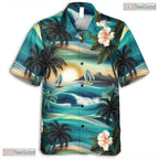 Tropical Floral Paradise Hawaiian Shirt - Realistic Aloha Beachwear Men