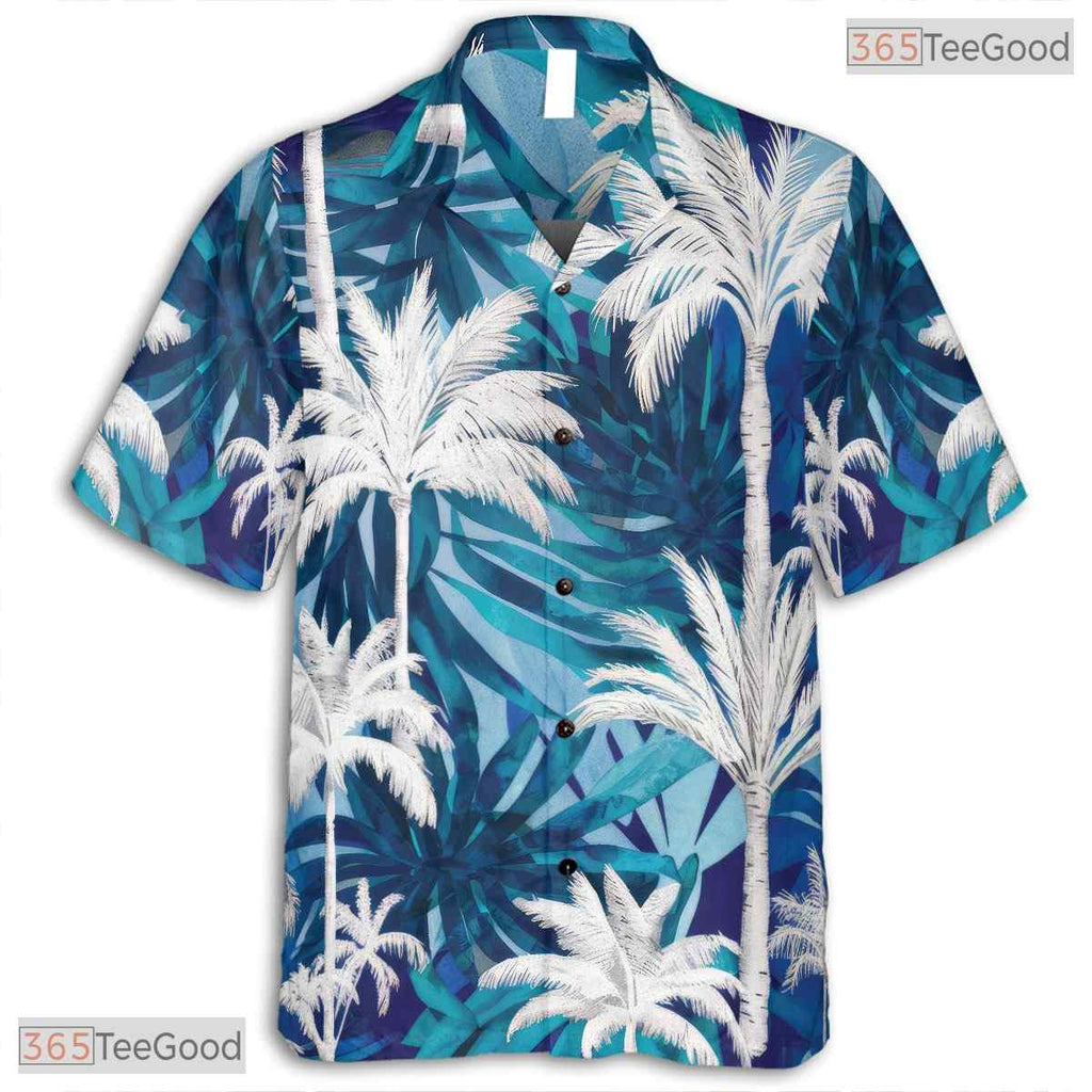 Navy Floral Paradise Hawaiian Tee - Seamless Aloha Tropical Vacation