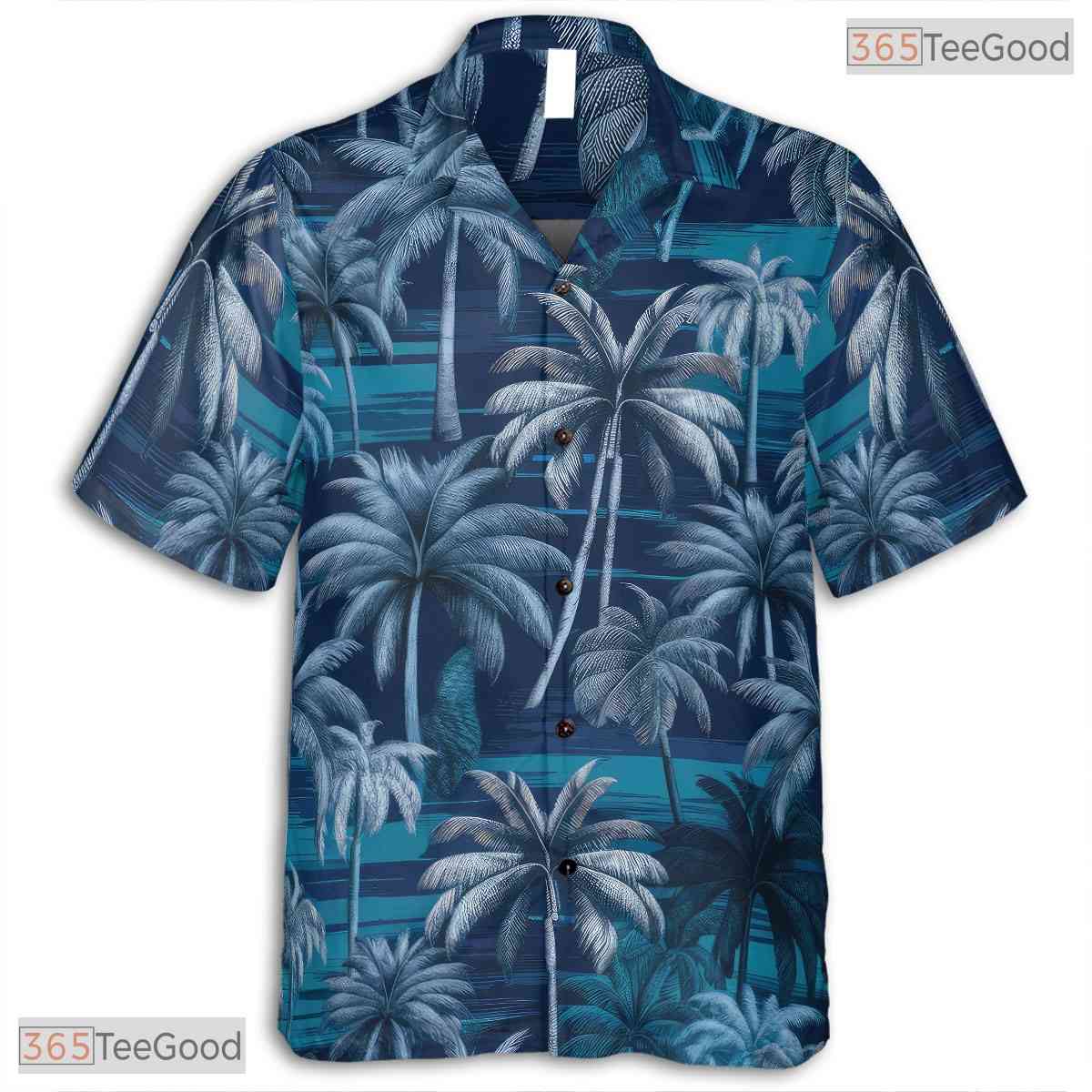 Tropical Navy Hawaiian Shirt - Flowers & Leaves Aloha Beach Outfit Women