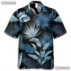 Blue Foliage Hawaiian Shirt - Tropical Beach Gift for Women