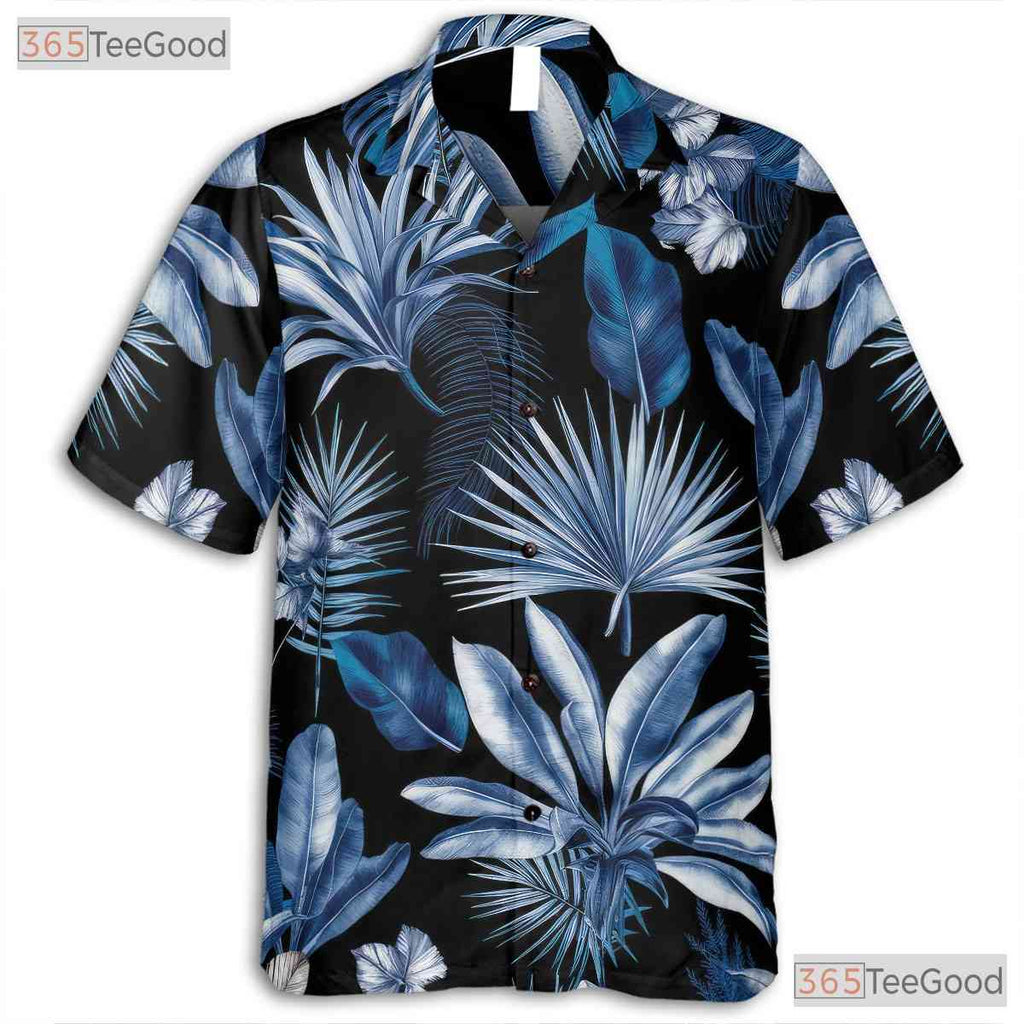 Summer Blue Tropical Hawaiian Shirt - Casual Tee for Men & Women