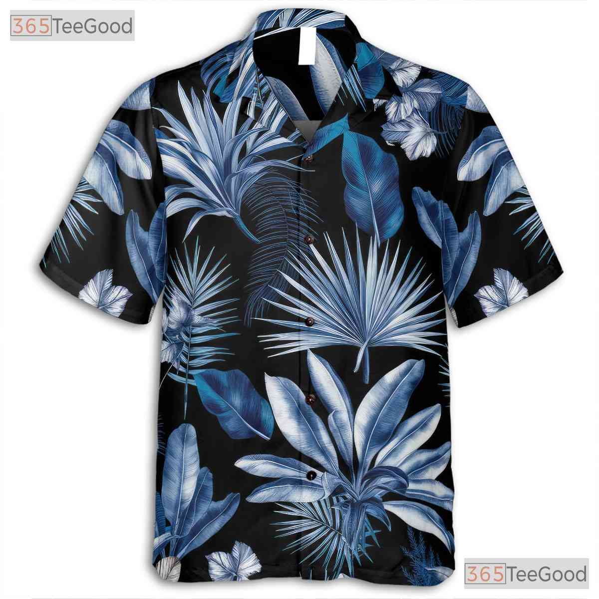 Summer Blue Tropical Hawaiian Shirt - Casual Tee for Men & Women