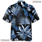 Midnight Bloom Hawaiian Tee - Tropical Hibiscus Aloha Shirt for Adults