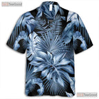 Tropical Blue Foliage Hawaiian Shirt - Unisex Summer Aloha Tee