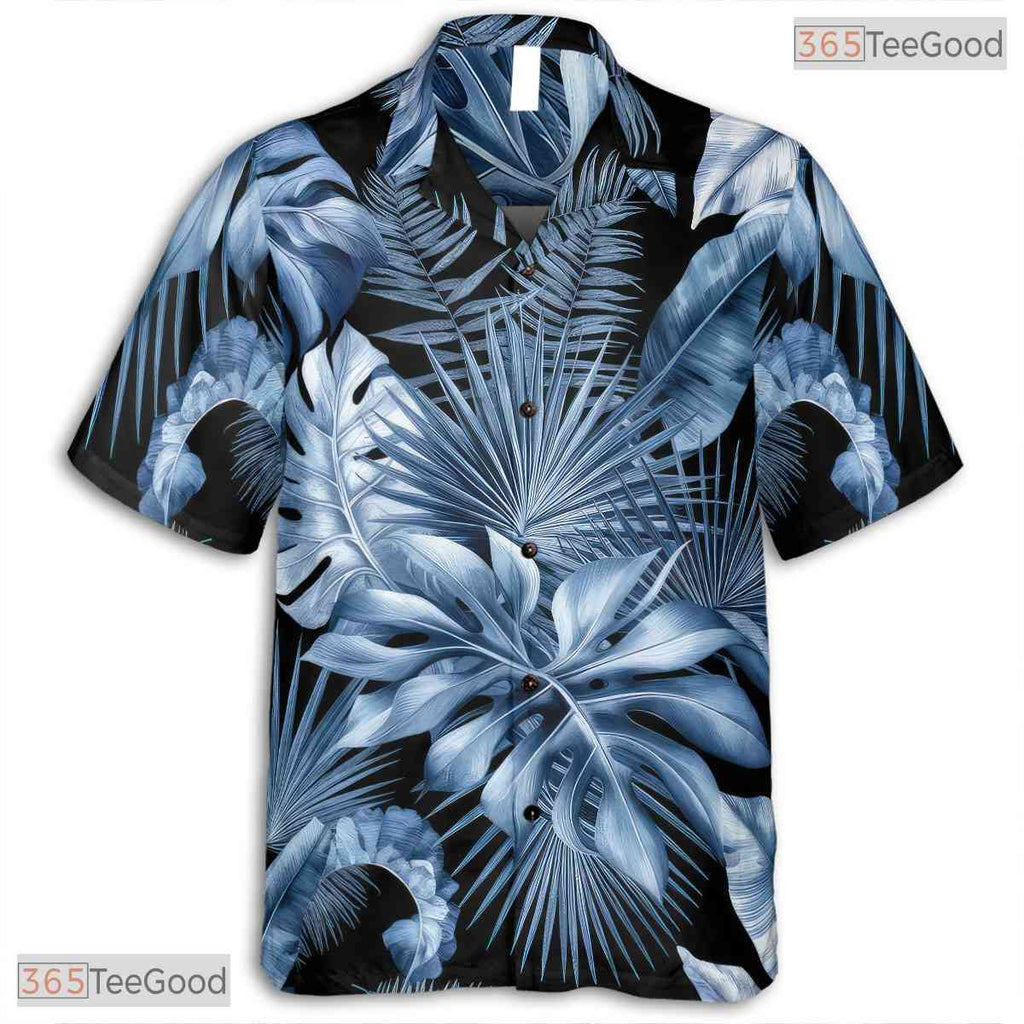 Tropical Midnight Bloom Hawaiian Shirt - Seamless Hibiscus Aloha Women