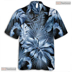 Tropical Midnight Bloom Hawaiian Shirt - Seamless Hibiscus Aloha Women