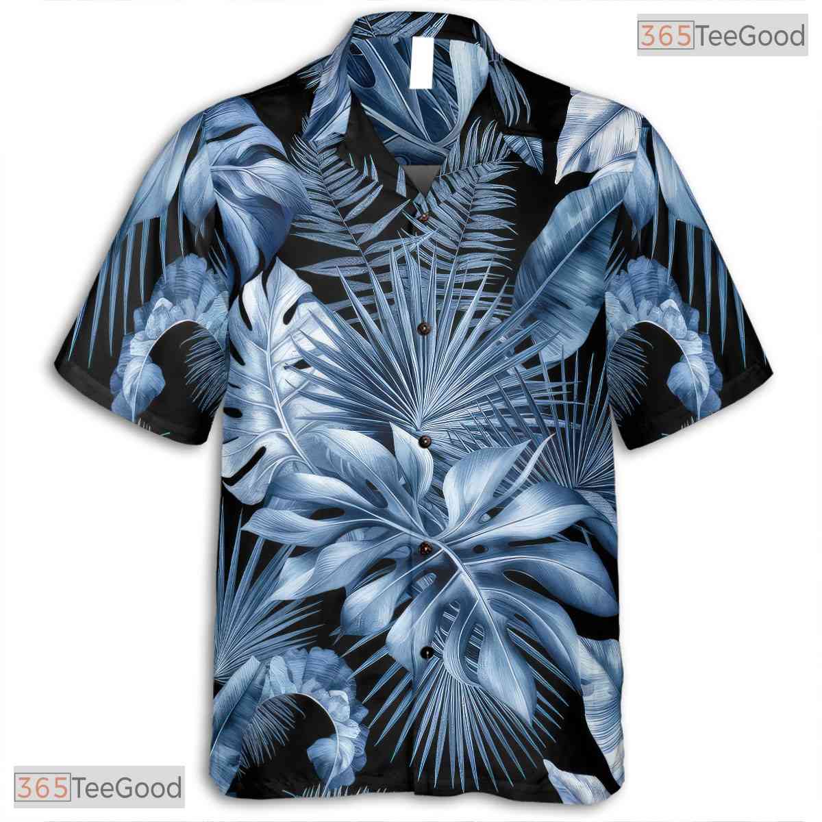 Tropical Midnight Bloom Hawaiian Shirt - Seamless Hibiscus Aloha Women