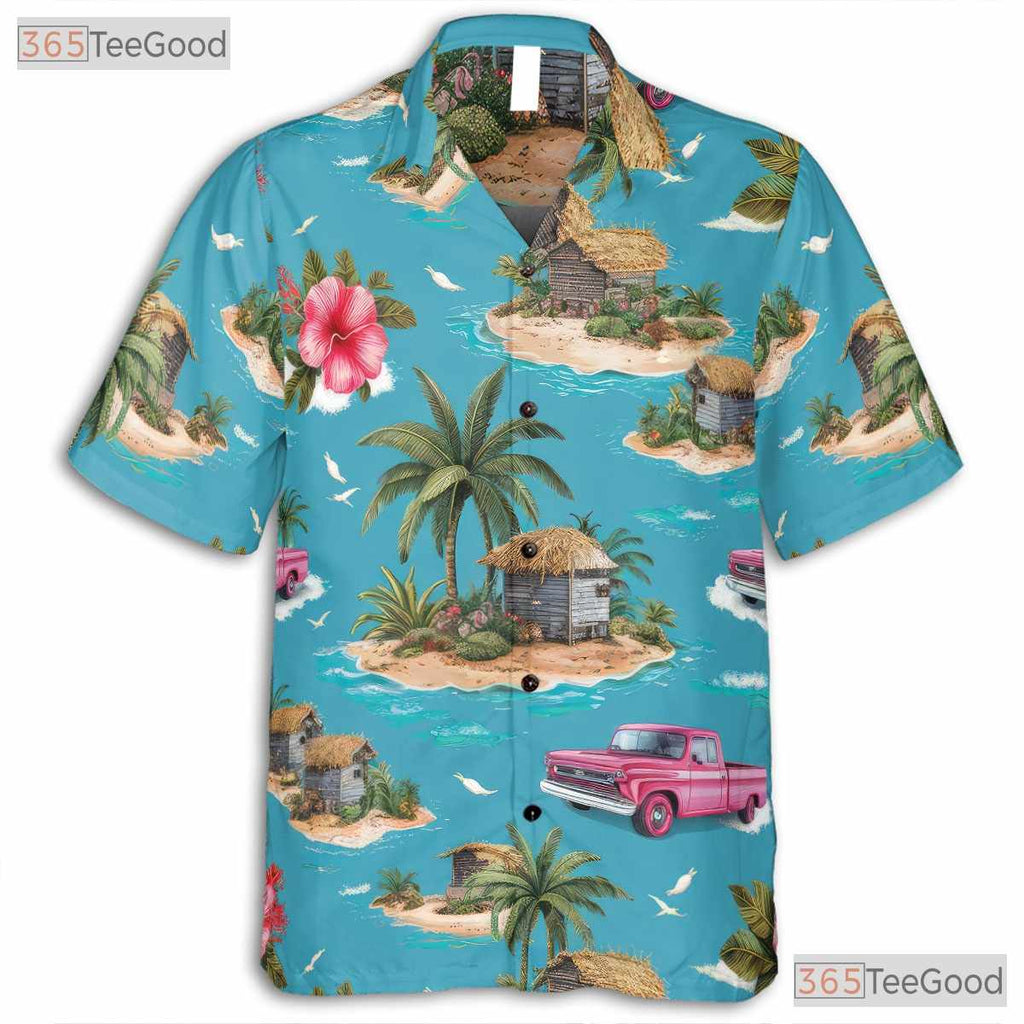 Tropical Island Truck Hawaiian Shirt - Adult Summer Beachwear