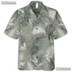 Minimalist Tropical Leaf Hawaiian Shirt - Stylish Unisex Tee