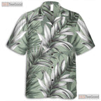 Short Sleeve Green Palm Hawaiian Shirt - Unisex Tropical Tee