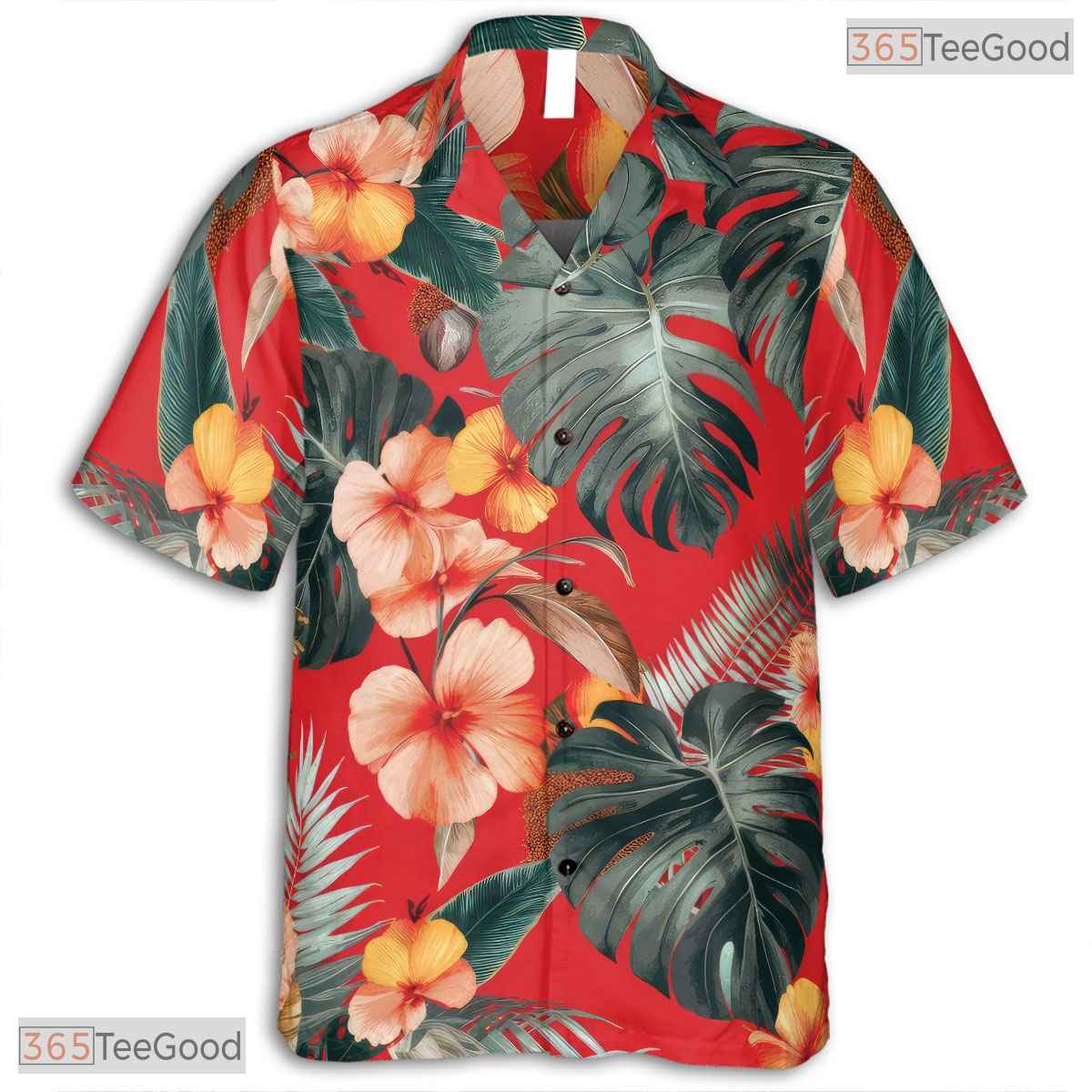 Seamless Midnight Jungle Hawaiian Shirt - Tropical Foliage Men's Wear