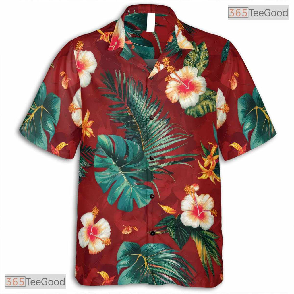 Midnight Foliage Seamless Hawaiian Shirt - Tropical Jungle Aloha Adult