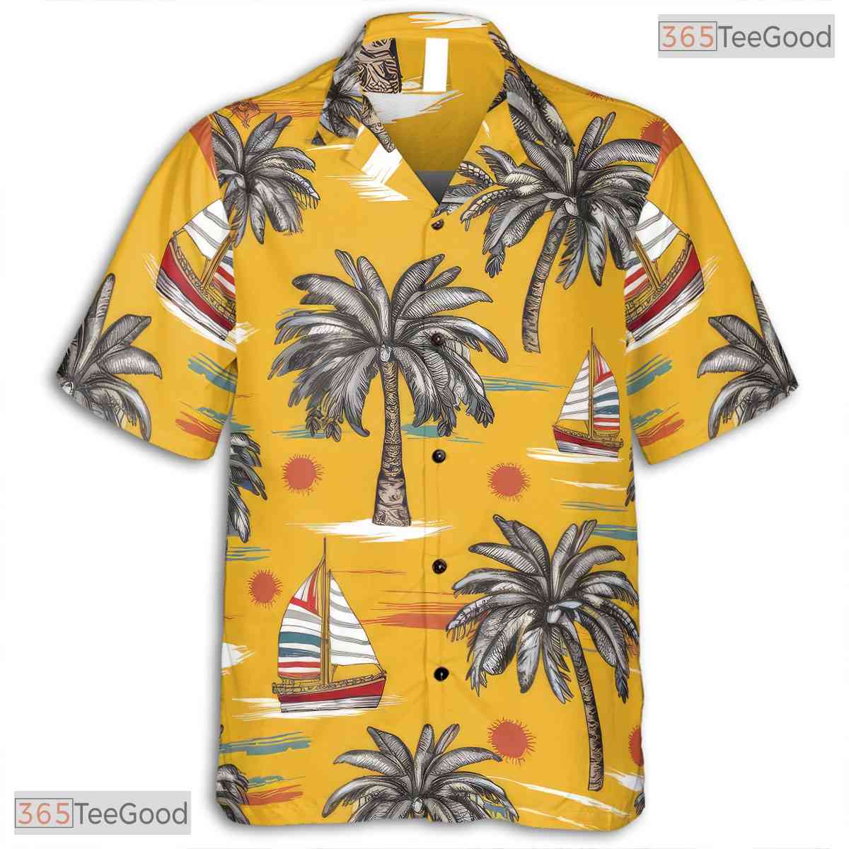 Dark Green Tropical Palm Hawaiian Shirt - Midnight Aloha Vacation Women