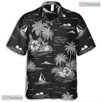 Exotic Palm Midnight Hawaiian Shirt - Green Foliage Aloha Wear Unisex
