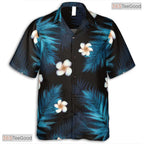 Abstract Midnight Tropical Hawaiian Tee - Exotic Aloha Beachwear Men