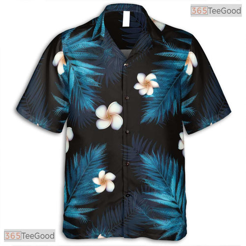 Abstract Midnight Tropical Hawaiian Tee - Exotic Aloha Beachwear Men