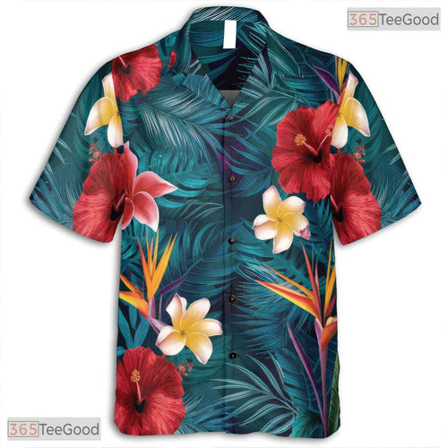Abstract Palm Midnight Hawaiian Shirt - Tropical Aloha Gift Unisex