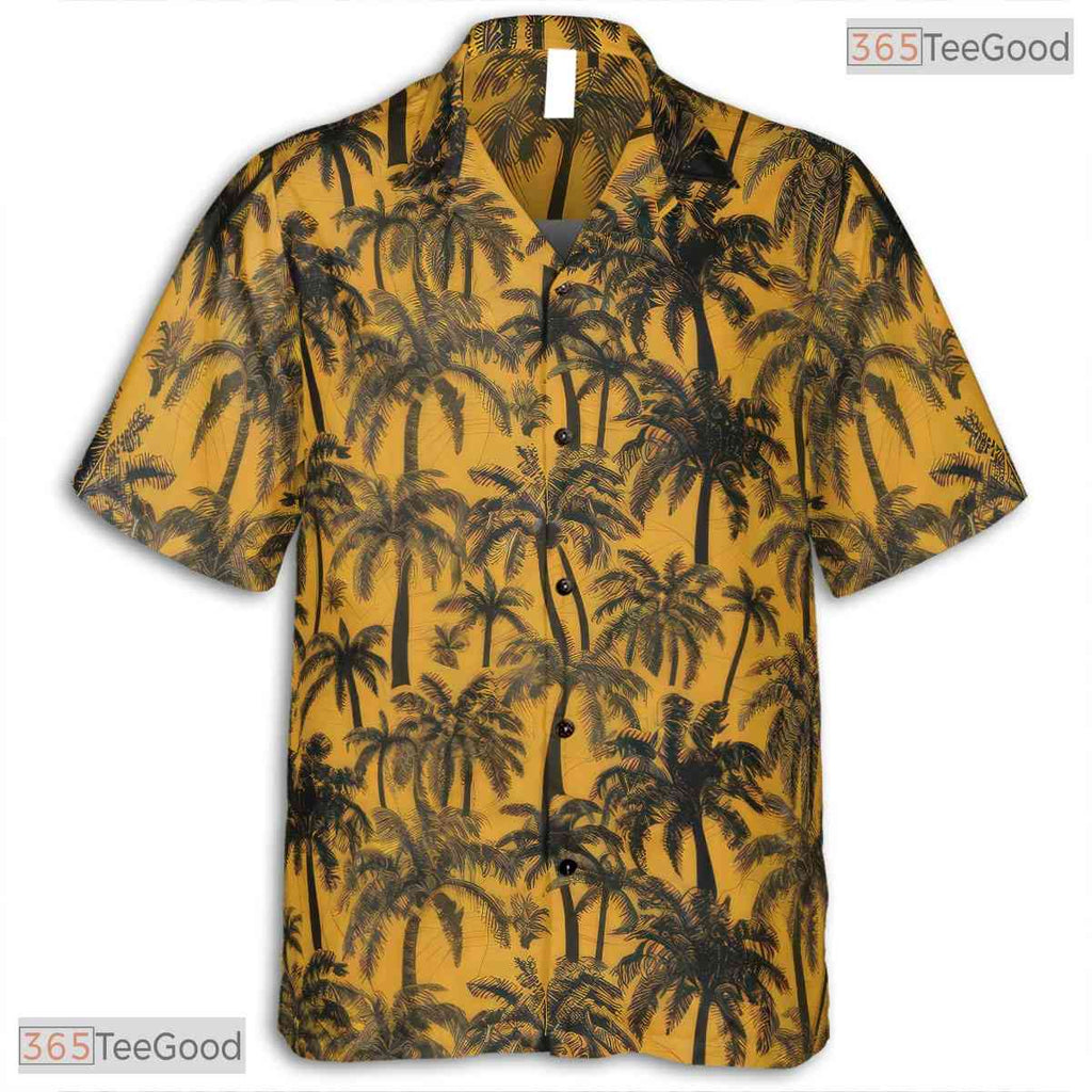 Hibiscus Floral Palm Hawaiian Shirt - Classic Aloha Beachwear Men