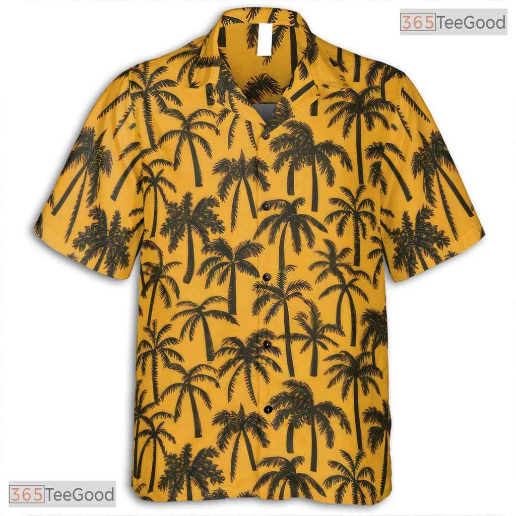 Tropical Palm Leaves Hawaiian Tee - Hibiscus Floral Vacation Outfit Women