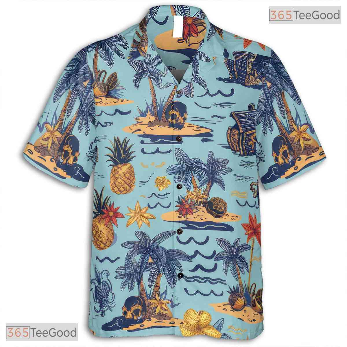 Exotic Tropical Foliage Hawaiian Shirt - Dark Palm Botanical Design Unisex